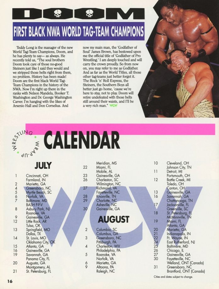Full Magazine Scans: WCW Wrestling Wrap-Up [July 1990] - WCW Worldwide